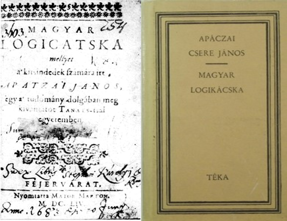 A Magyar logicatska (Gyulafehérvár, 1554) első kiadása