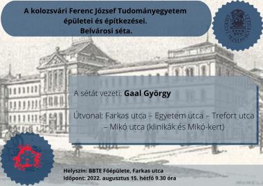 13. KMN - A kolozsvári Ferenc József Tudományegyetem épületei és építkezései. Belvárosi séta