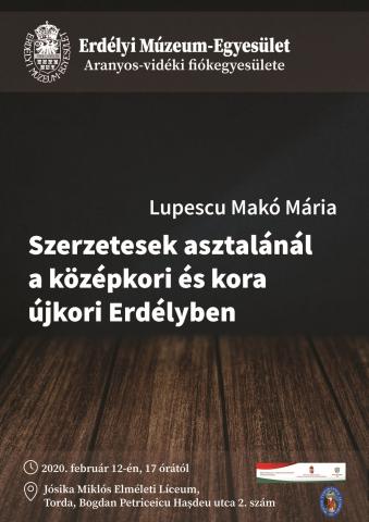 Lupescu Makó Mária: Szerzetesek asztalánál a középkori és kora újkori Erdélyben