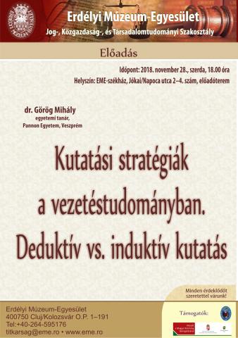 Görög Mihály: Kutatási stratégiák a vezetéstudományban - Deduktív vs. induktív kutatás