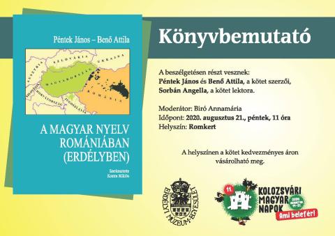 Könyvbemutató: Péntek János,Benő Attila: A magyar nyelv Romániában (Erdélyben)