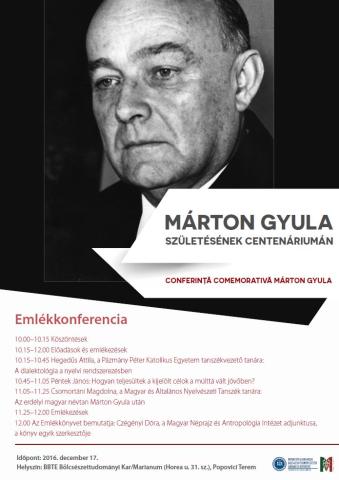 Emlékkonferencia Márton Gyula születésének centenáriumán