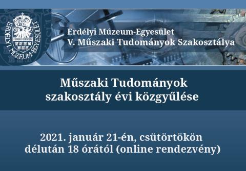 Műszaki Tudományok Szakosztály 2021 évi közgyűlése