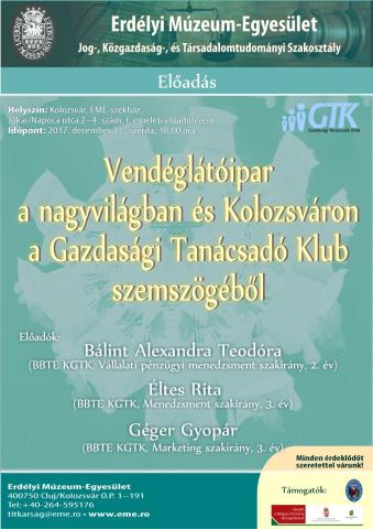 Vendéglátóipar a nagyvilágban és Kolozsváron