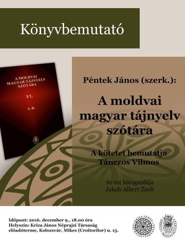Péntek János (szerk.): A moldvai magyar tájnyelv szótára I/1. A-K.