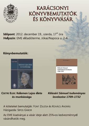 Karácsonyi könyvbemutató és könyvvásár
