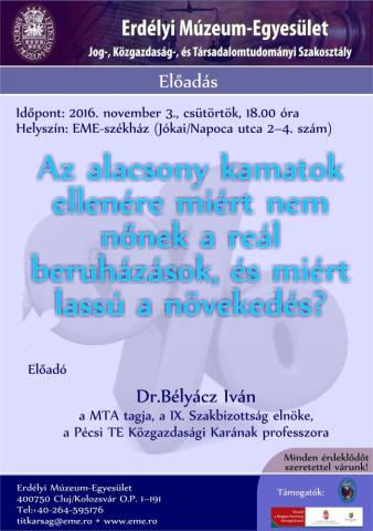 Bélyácz Iván: Az alacsony kamatok ellenére miért  nem nőnek a reál beruházások, és miért lassú a növekedés?