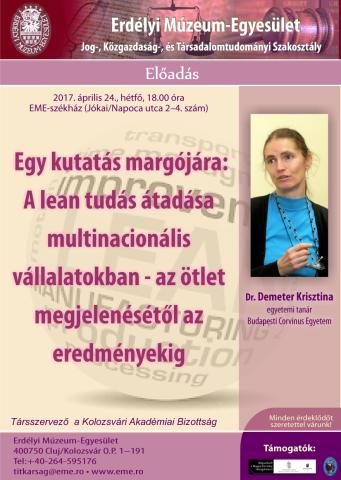 Demeter Krisztina: A lean tudás átadása multinacionális vállalatokban