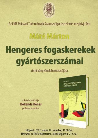 Műszaki Tudományok Szakosztály rendes évi közgyűlés és könyvbemutató