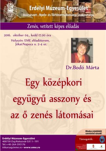 Bodó Márta:  Egy középkori együgyű asszony és az ő zenés látomásai 
