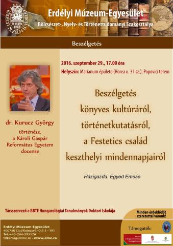 Beszélgetés Kurucz Györggyel könyves kultúráról, történetkutatásról, a Festetics család keszthelyi mindennapjairól