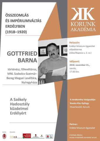 Gottfried Barna: A Székely Hadosztály küzdelmei Erdélyért